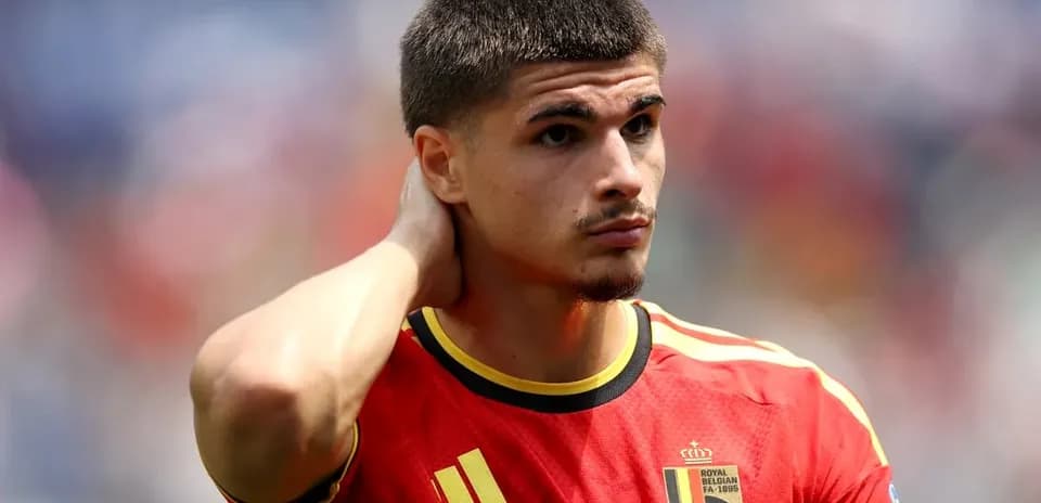 Belgian player in red jersey during match