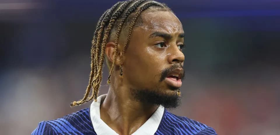 Athlete with braided hair during a match