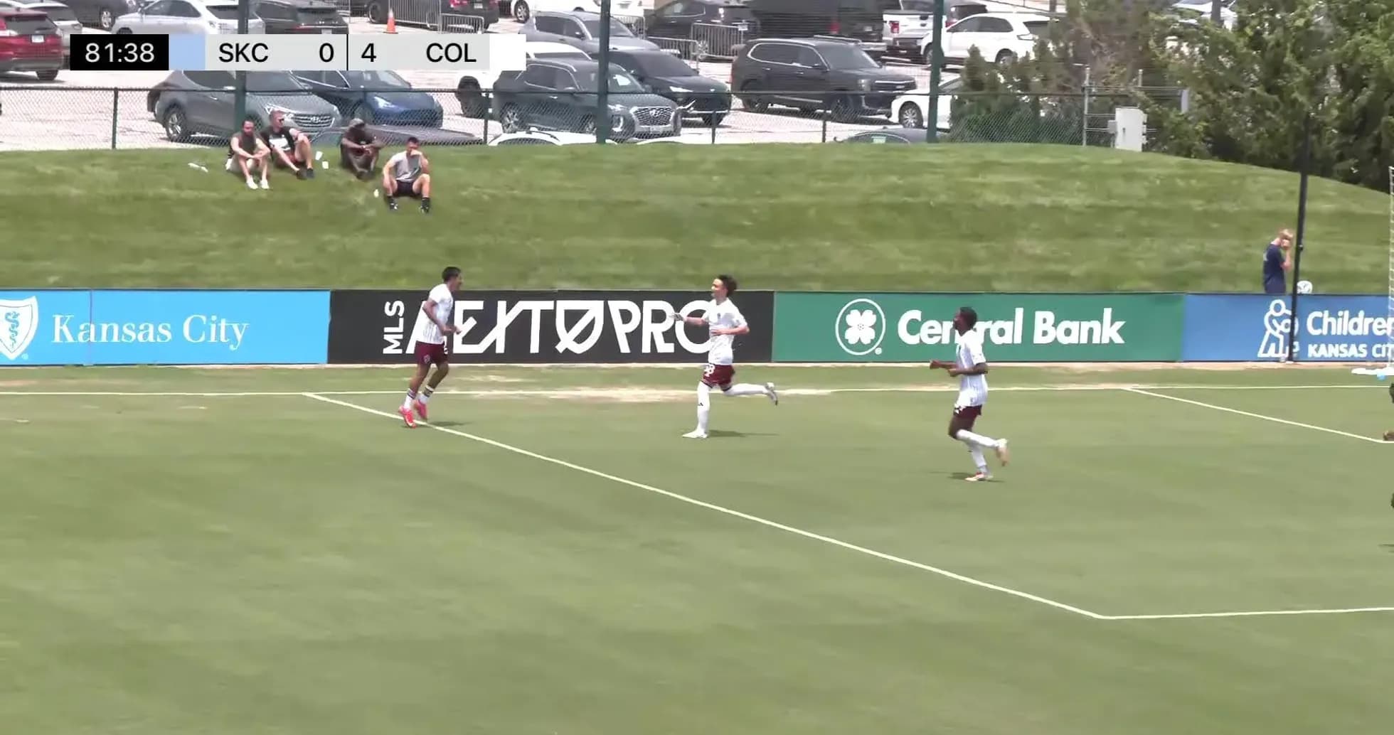 Players celebrating during Colorado Rapids II match