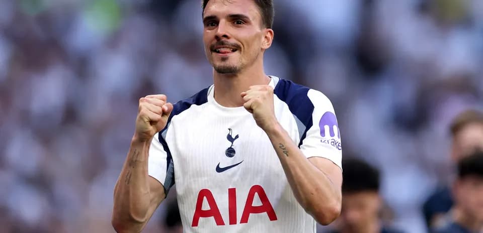 Tottenham player celebrating a goal during match