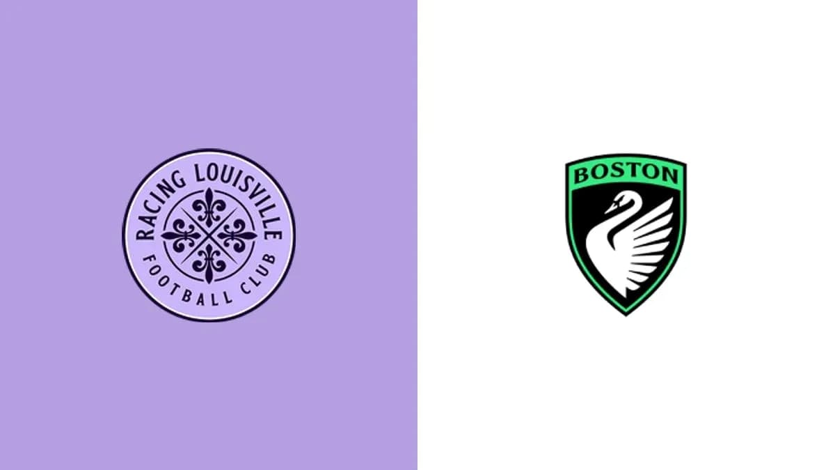Logos of Racing Louisville and Boston teams