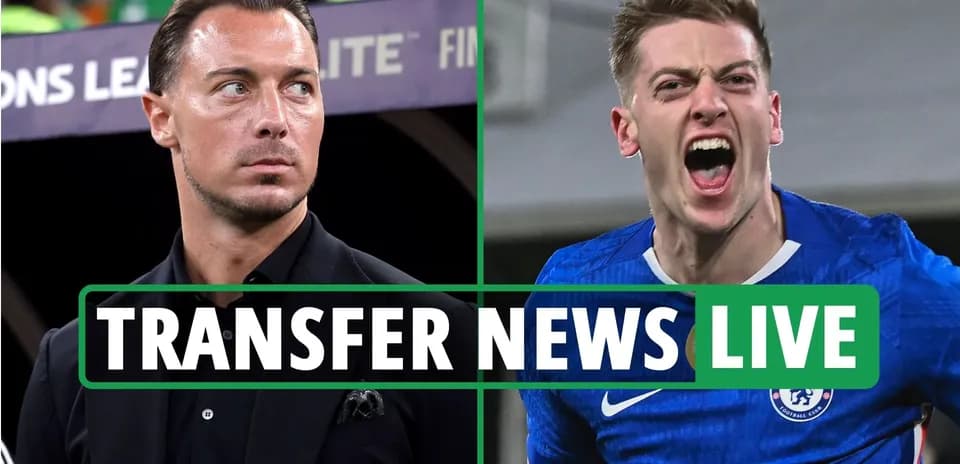 Football manager and player celebrating during transfer news