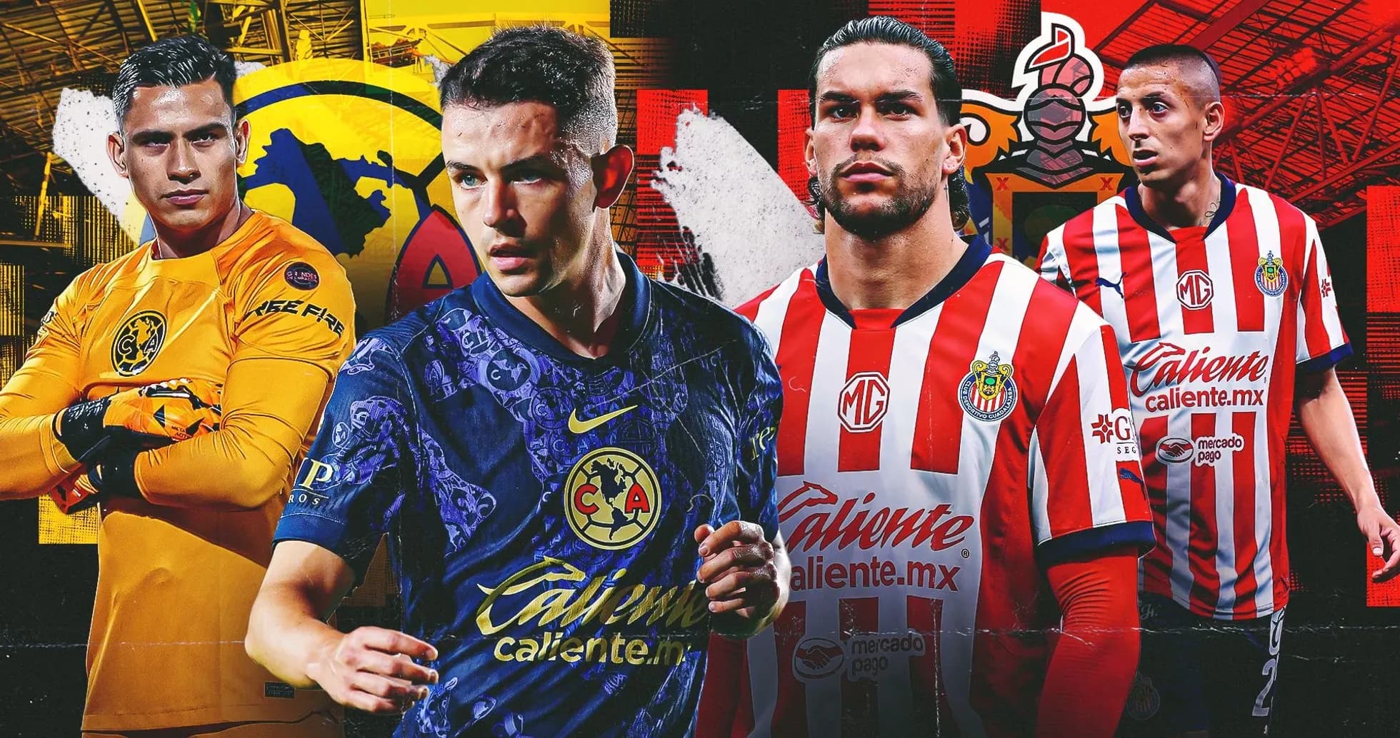 Players from Club America and Guadalajara Chivas
