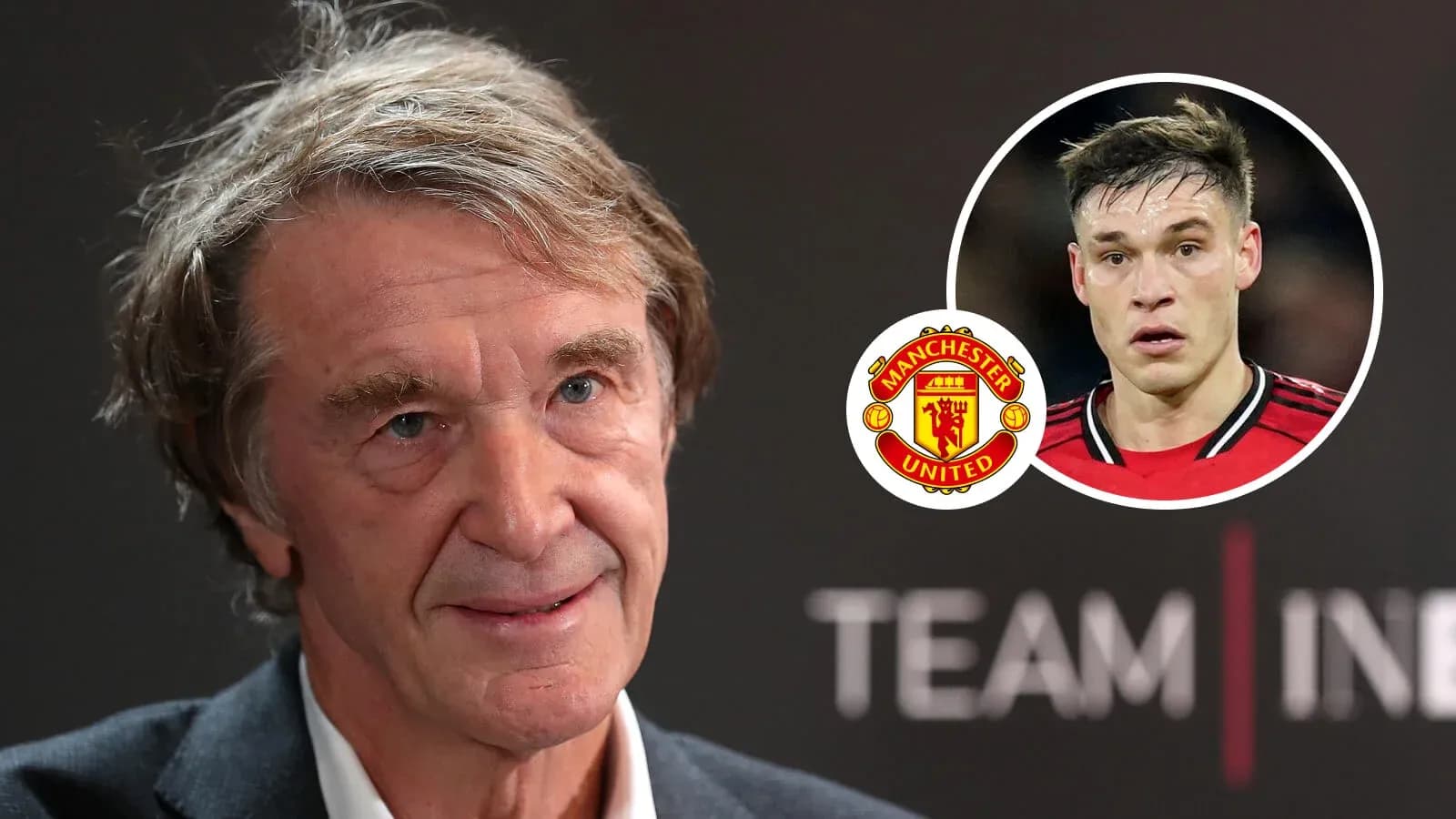 Man discussing Manchester United player transfer news