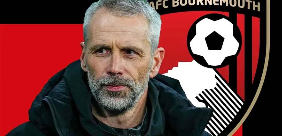 AFC Bournemouth coach with team logo background