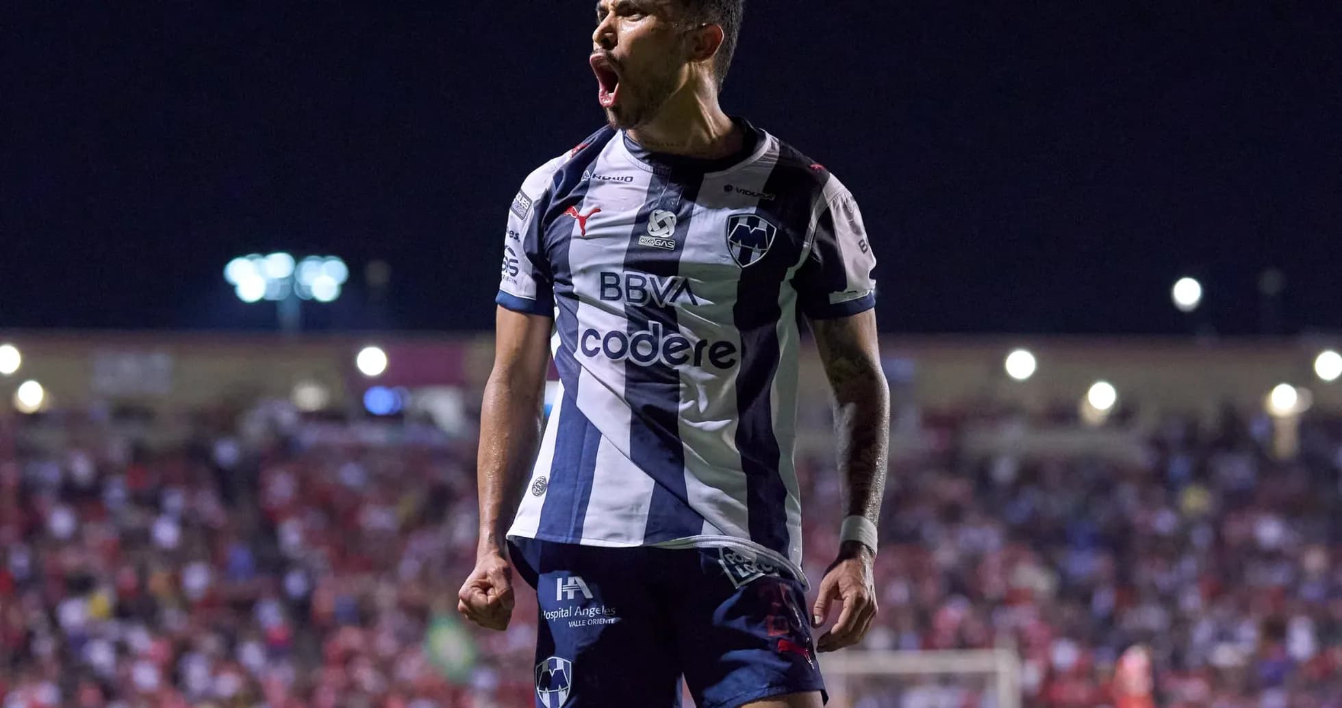 Monterrey player celebrating a goal
