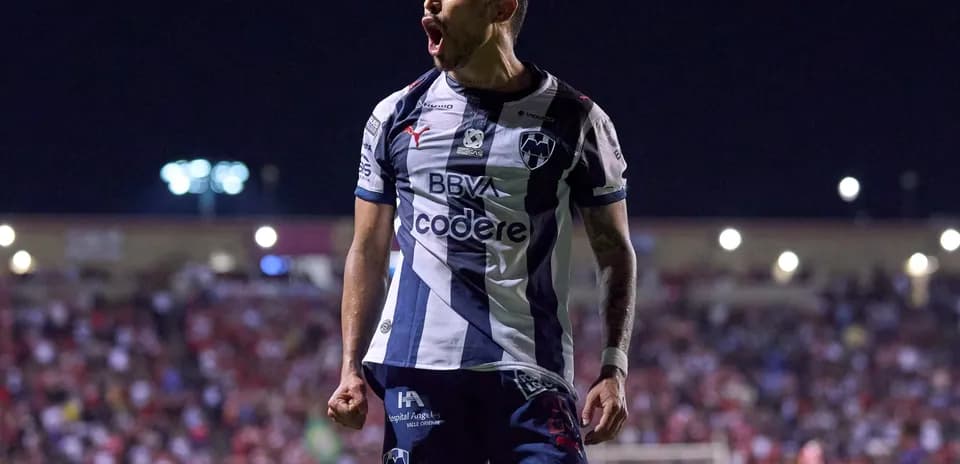Monterrey player celebrating a goal