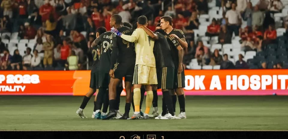 Los Angeles FC II celebrating victory with teammates