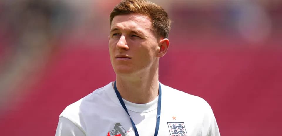 Player in England jersey during warm-up session