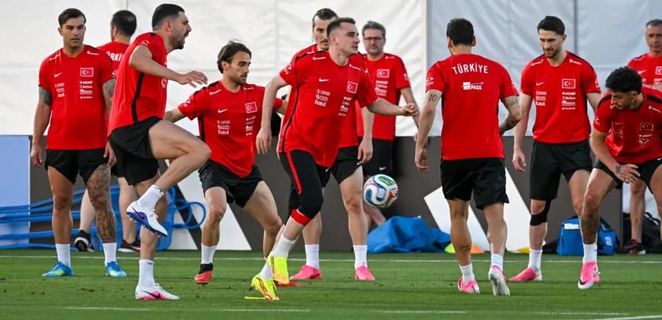 Türkiye players training before World Cup match