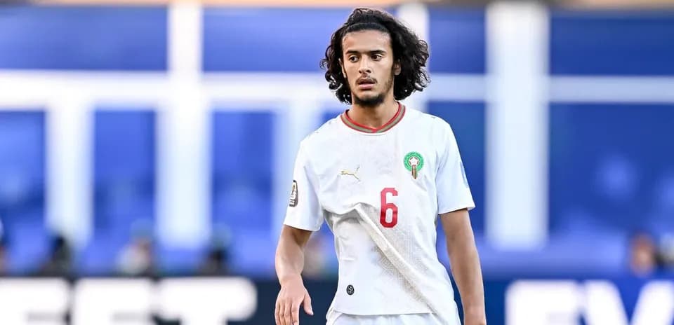 Moroccan player wearing number 6 during match