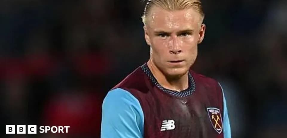 Player in West Ham United jersey during match