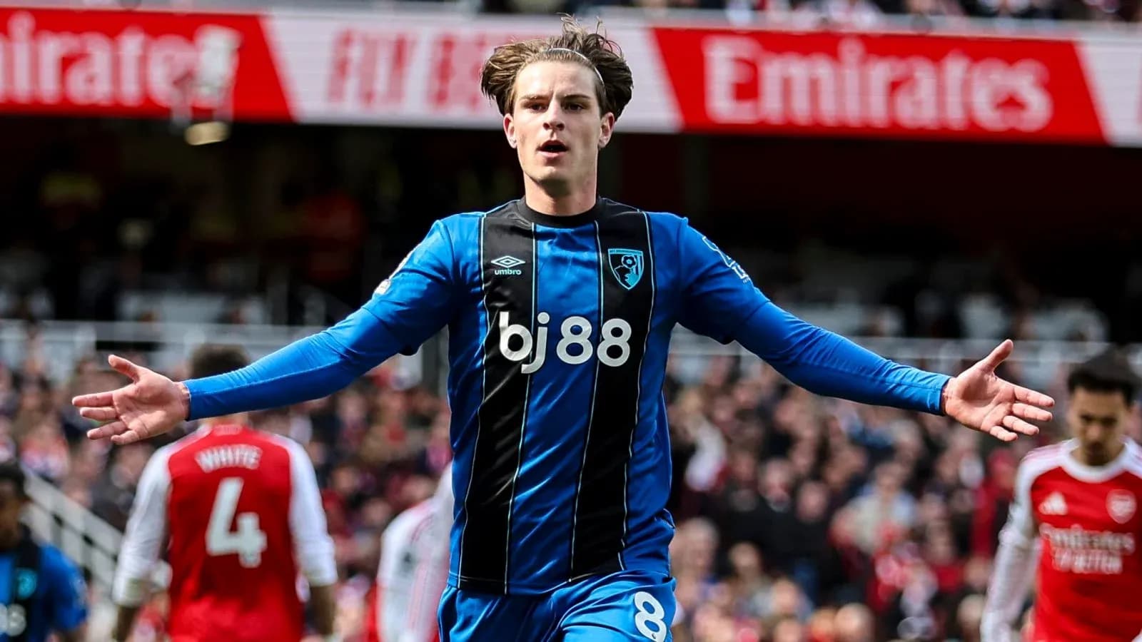 Bournemouth player celebrating a goal during match