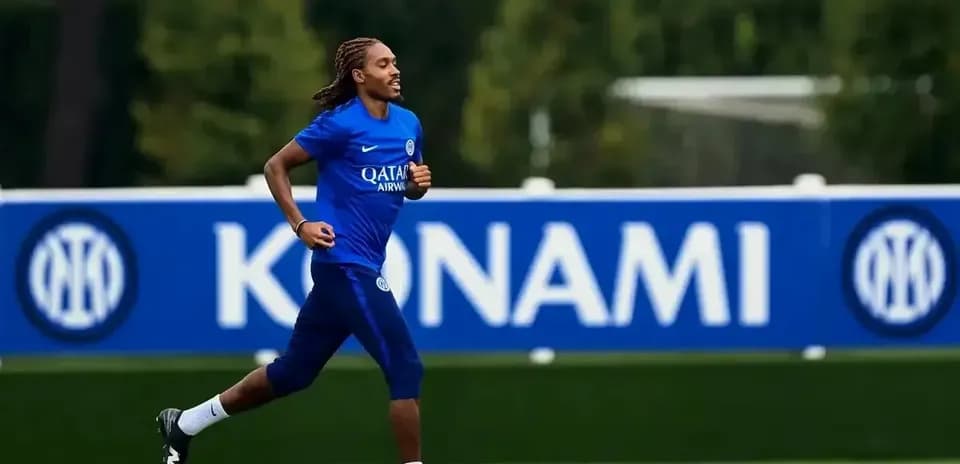 Player jogging during training session on pitch