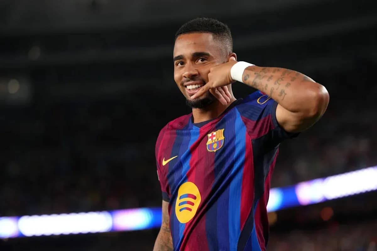 Player celebrating with a phone gesture after scoring