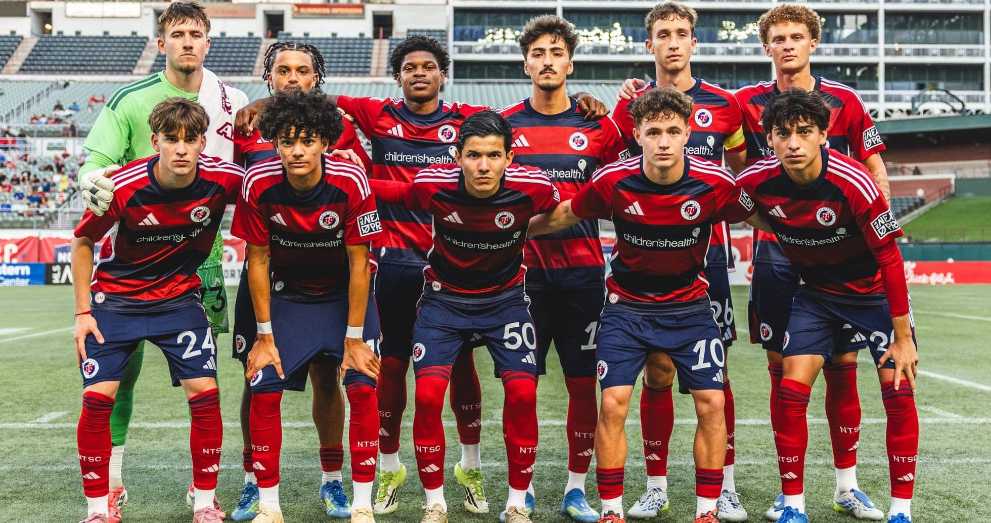 North Texas SC team lineup before the match