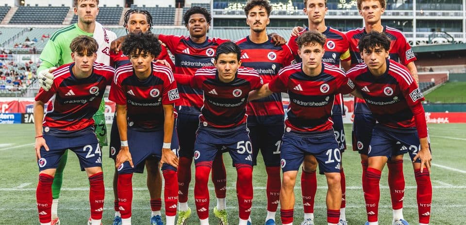 North Texas SC team lineup before the match