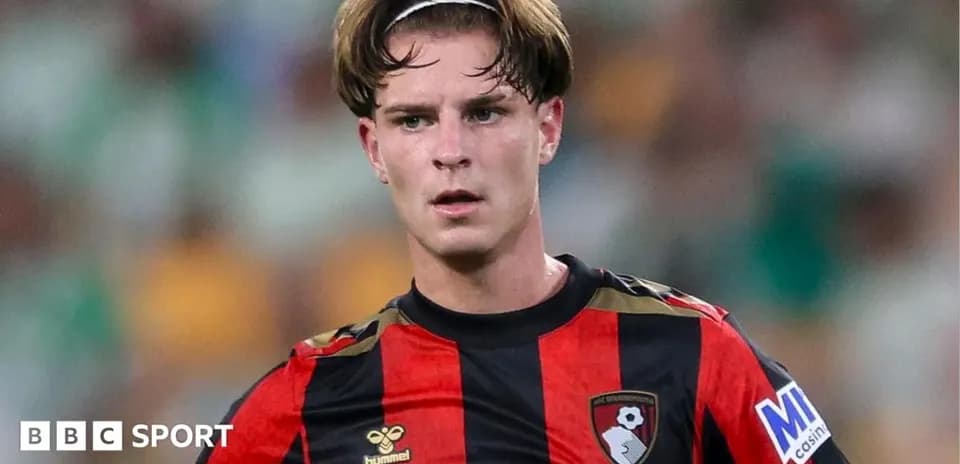Player wearing Bournemouth jersey during match