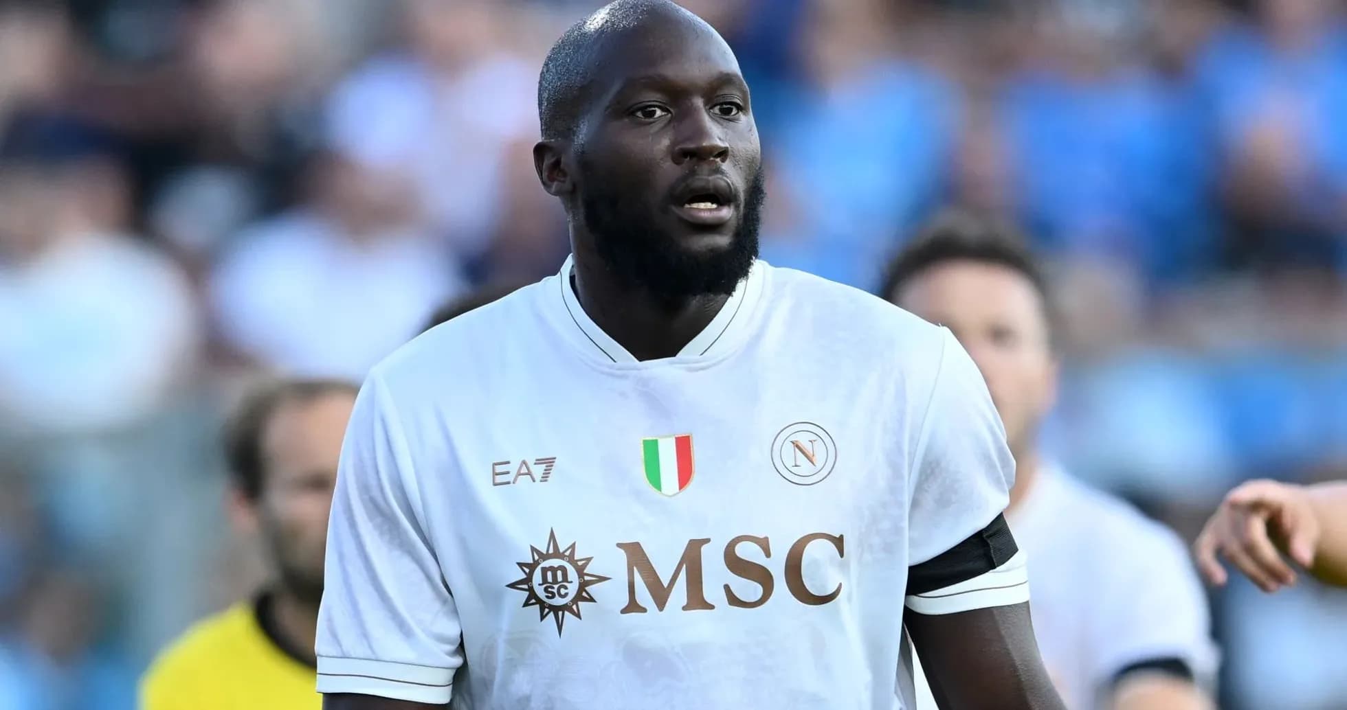 Player wearing Napoli jersey during match