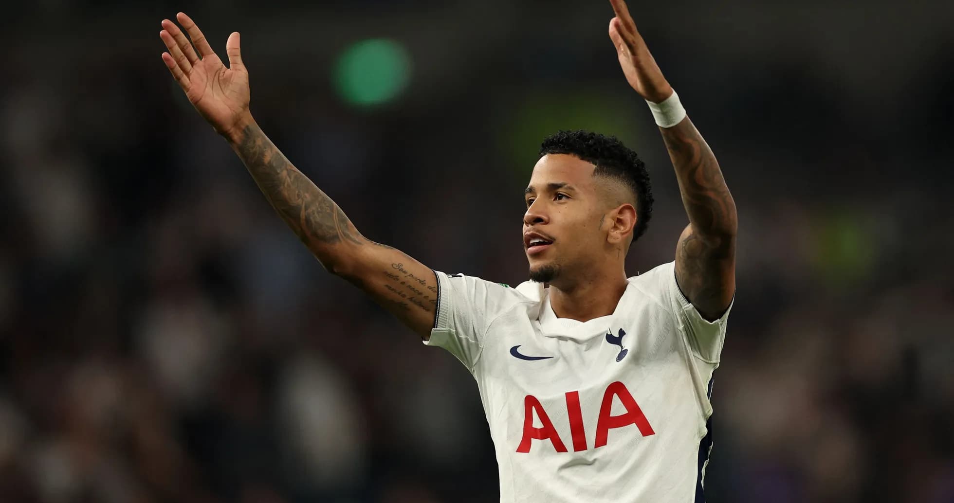 Player celebrating during a Tottenham match