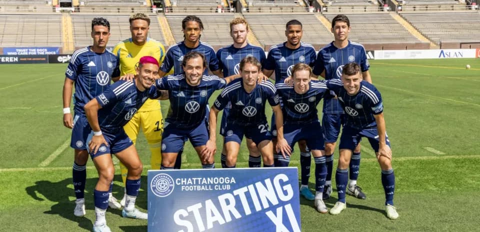 Chattanooga FC starting XI lineup before match