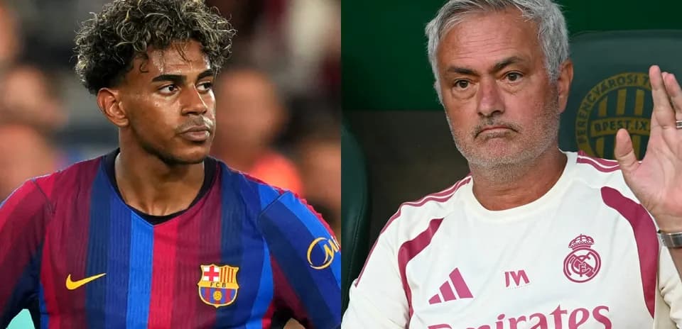 Barcelona player and coach on opposite sides