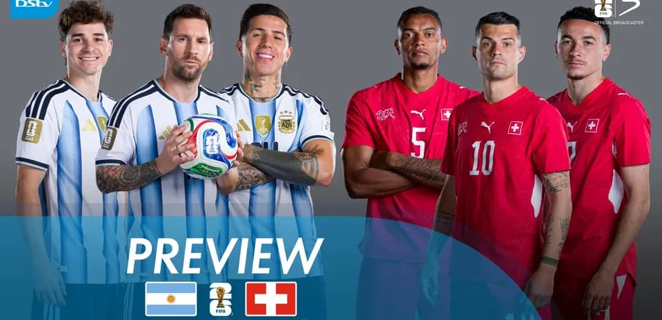 Players from Argentina and Switzerland before quarter-finals
