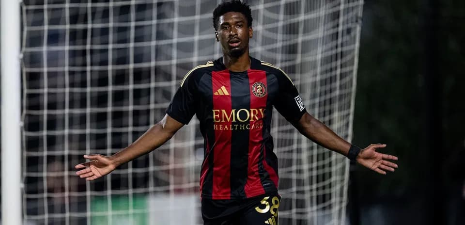 Player celebrating during Huntsville City match