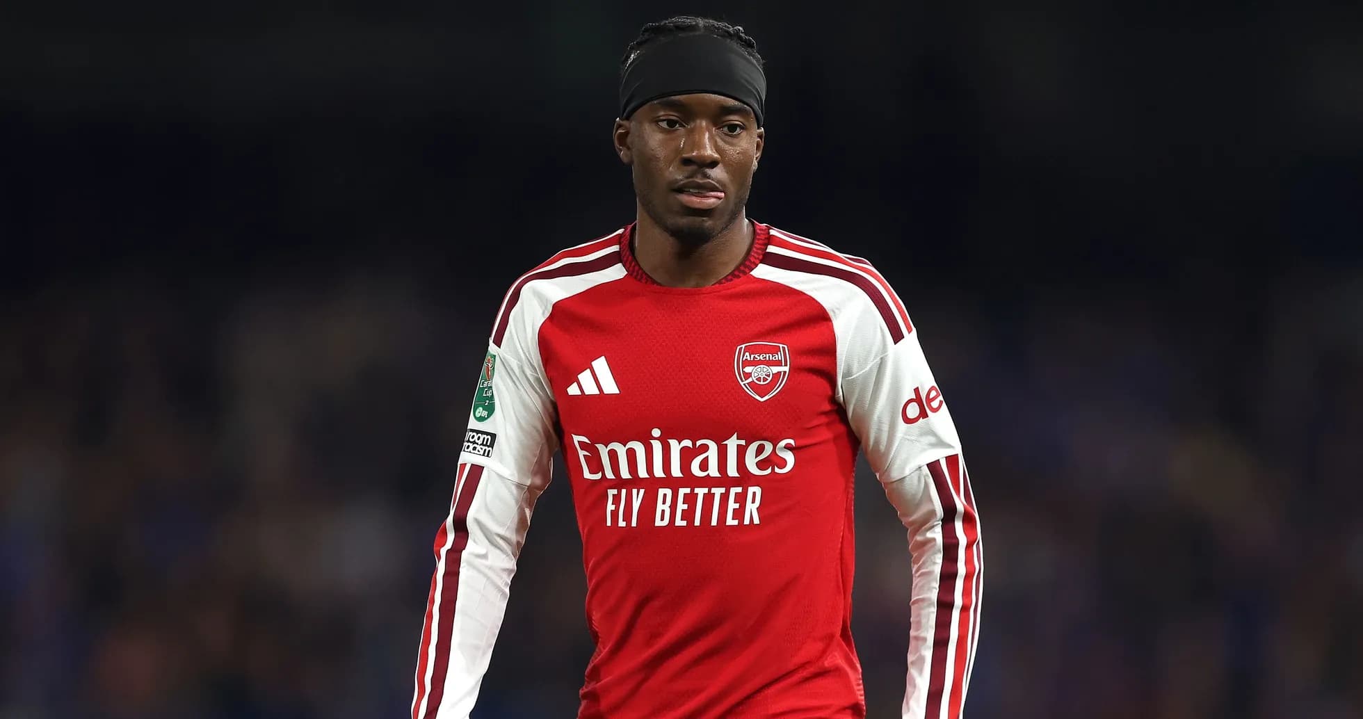 Player in Arsenal jersey during match