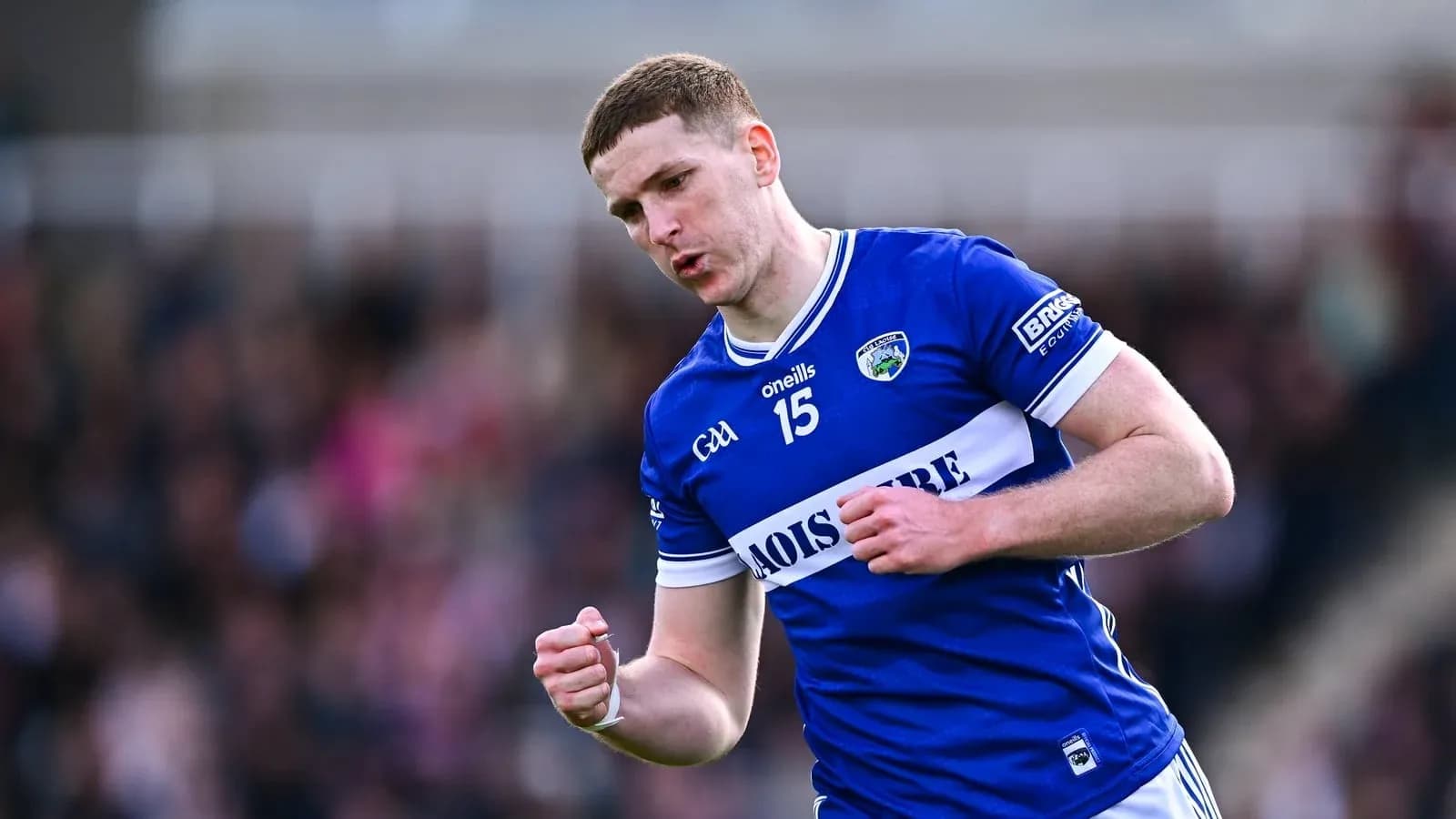 Player celebrating during a Gaelic football match