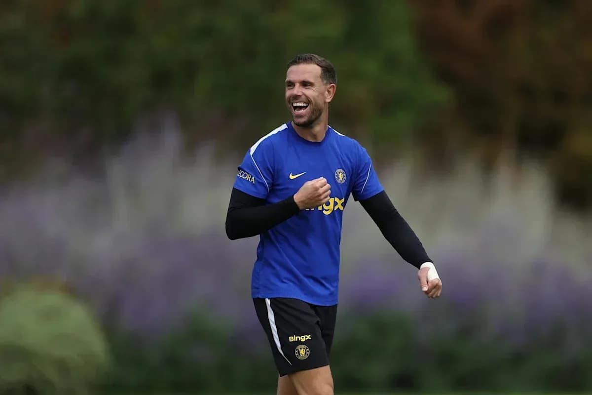 Player smiling during training session outdoors