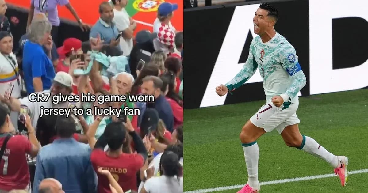 Cristiano Ronaldo celebrating after scoring a goal