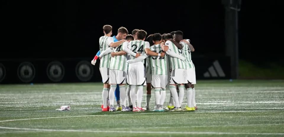 Team huddle before the match