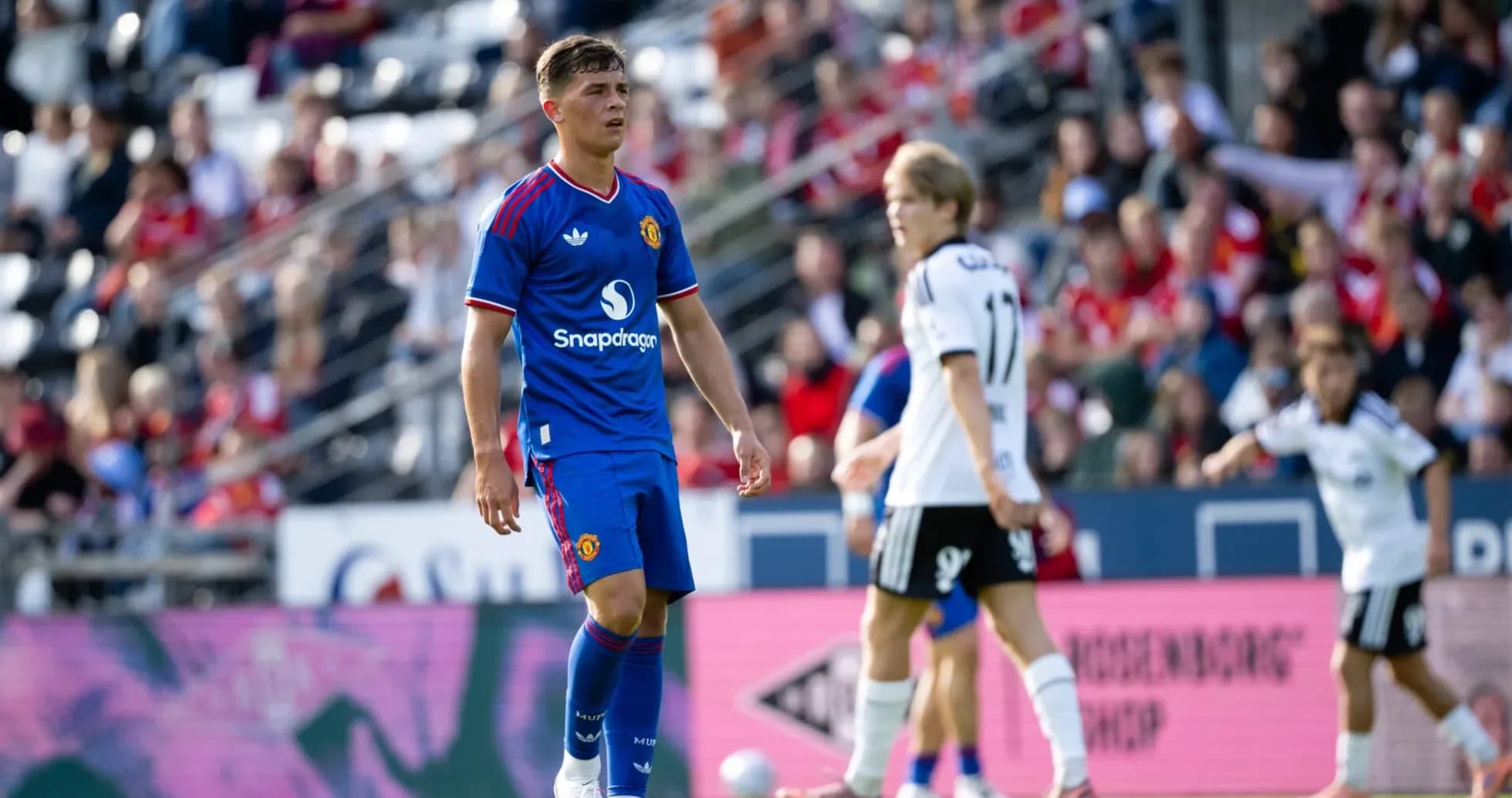 Player in Manchester United kit during match