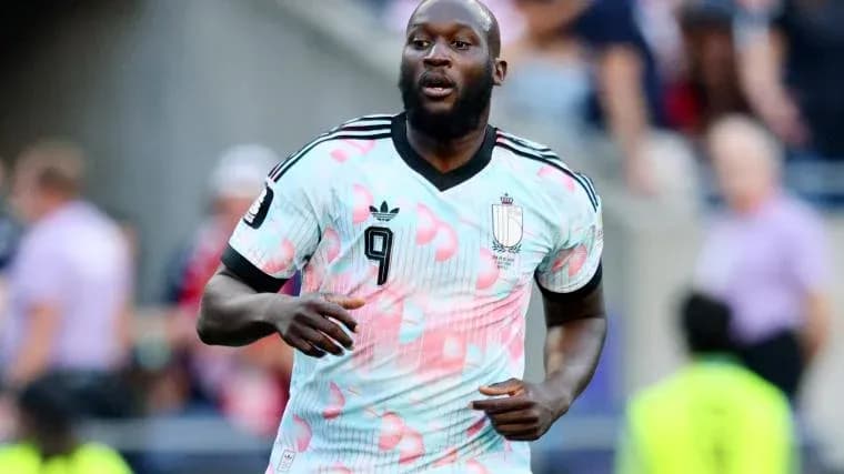 Player in Belgium kit running during a match