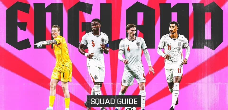 England football squad players in action