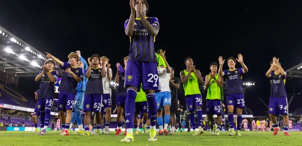 Orlando City II players celebrating after the match