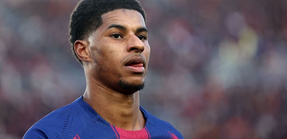 Football player in Barcelona kit during match