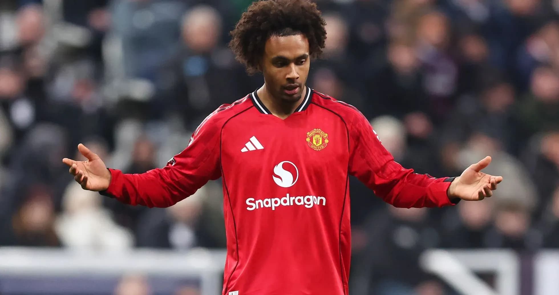 Player in red Manchester United jersey on the field