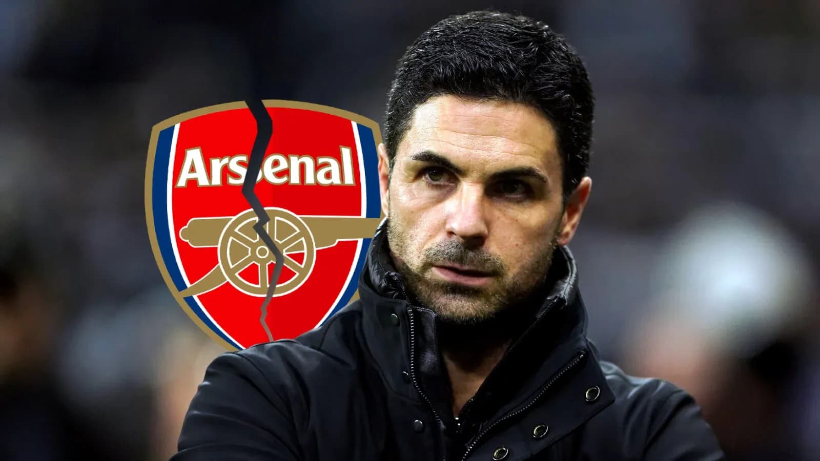 Coach with Arsenal logo in background