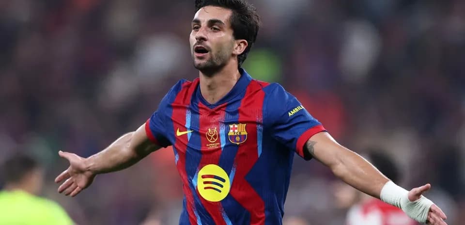 Player celebrating after scoring a goal for Barcelona