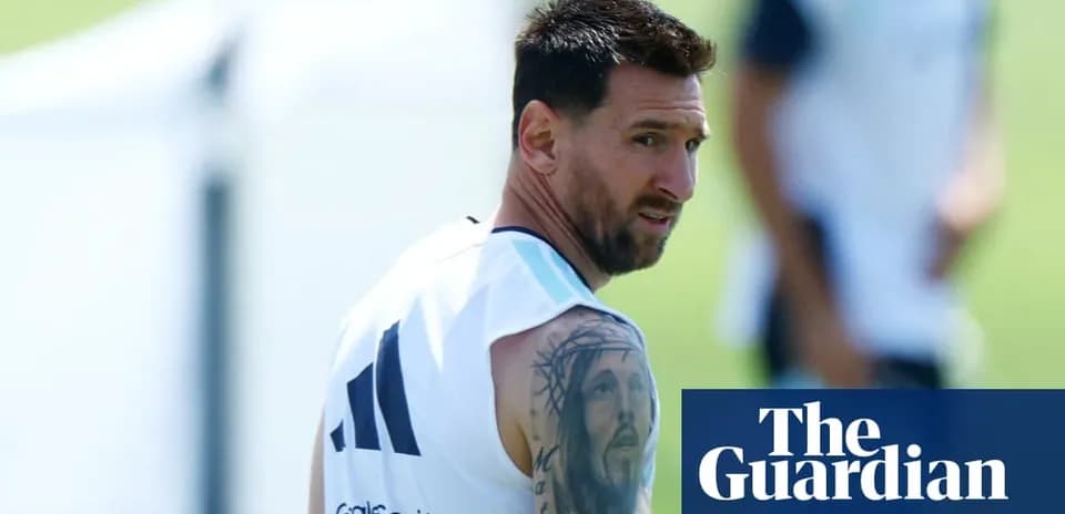 Lionel Messi training at a sports facility