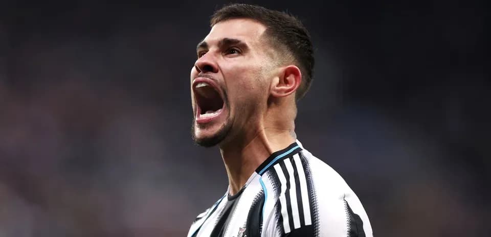 Player celebrating passionately during a football match