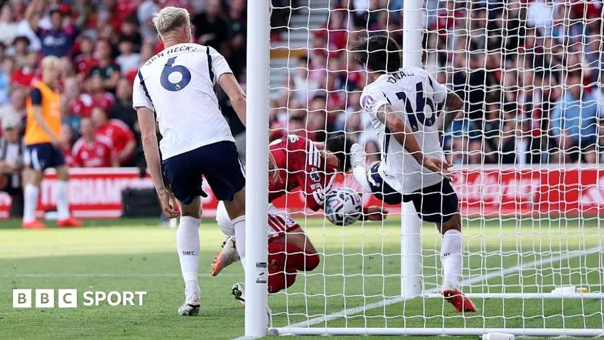 Goalkeeper attempting to save ball in goal area