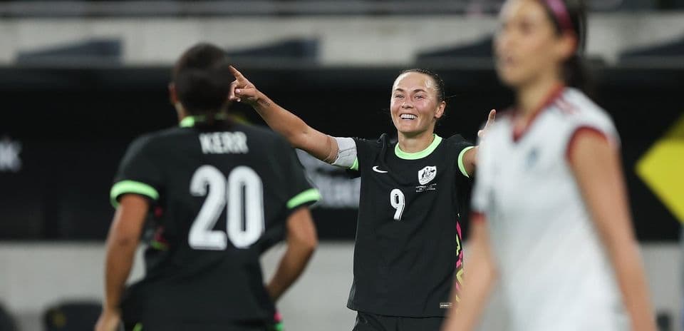 Player celebrating after scoring during match