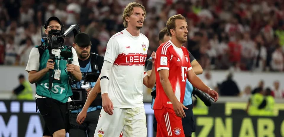 Players walking off the field after the match