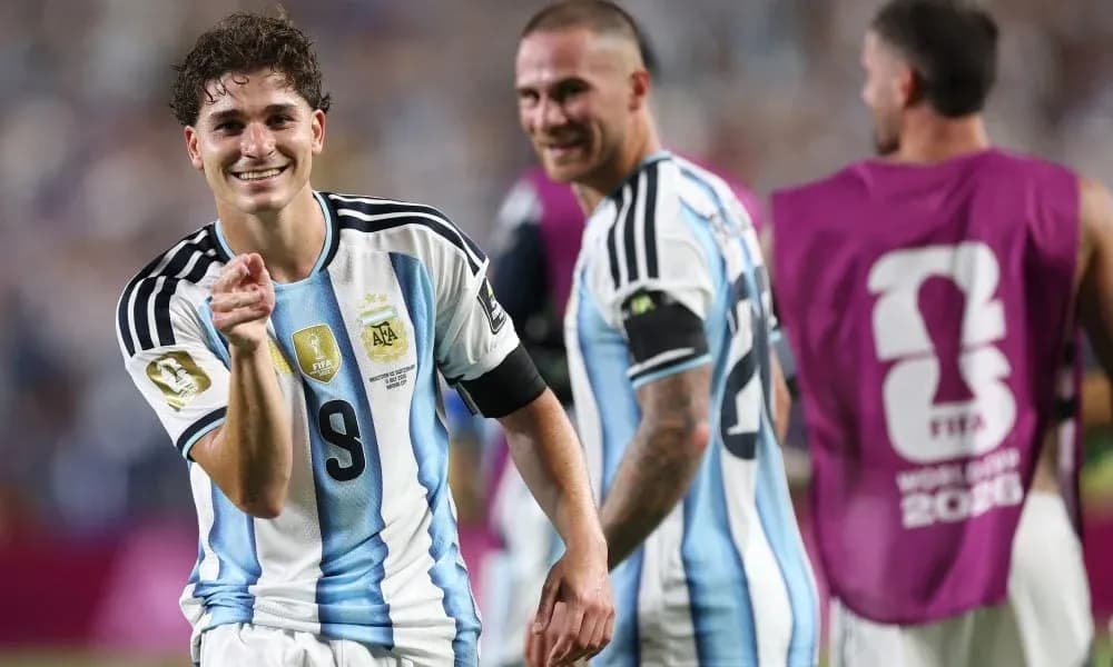 Argentinian player celebrating during a match