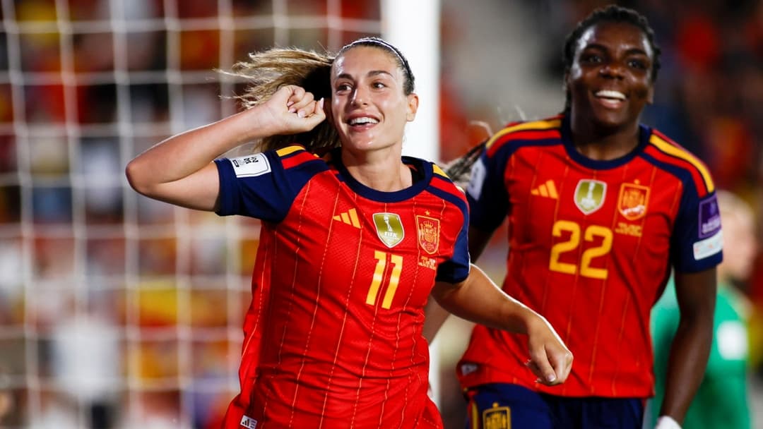 Spain player celebrating a goal during match