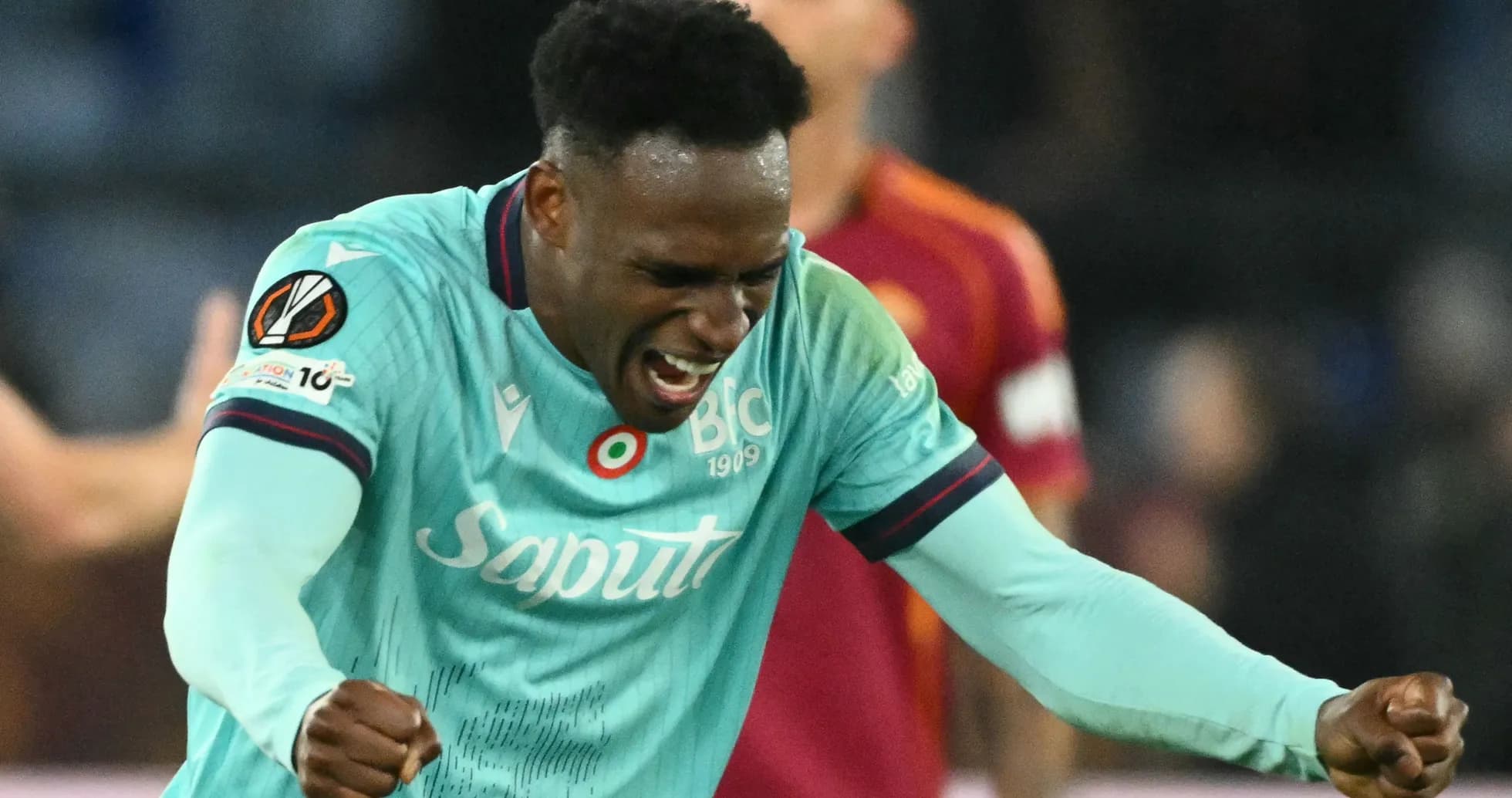 Player celebrating during UEFA Europa League match