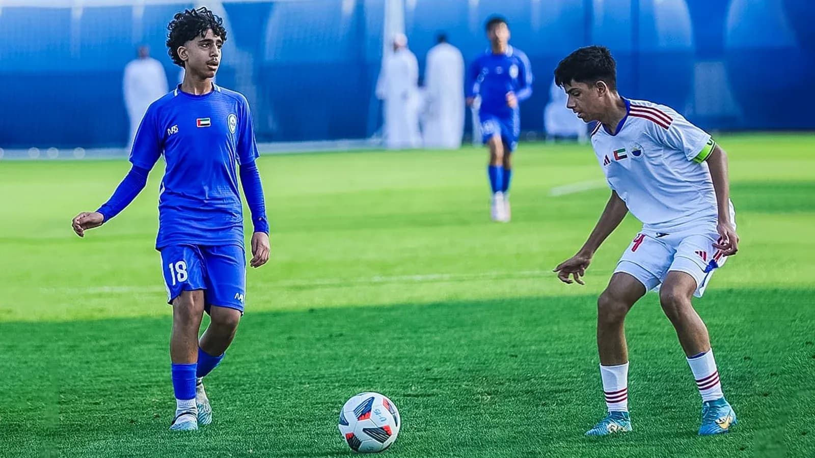 Ittihad Kalba U23 players during a football match